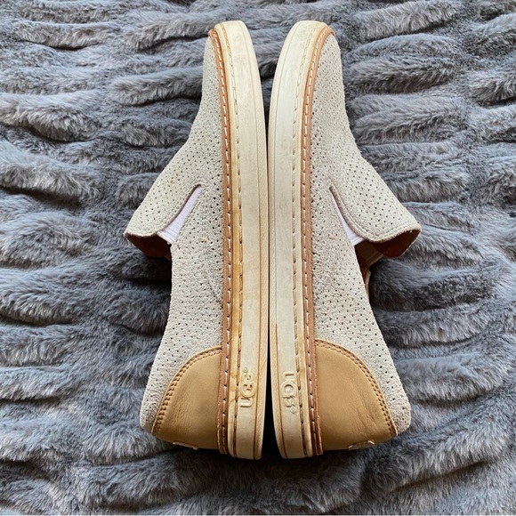 Ugg Adley Perf Stardust  Suede Leather Slip On Sneakers - Picture 9 of 11